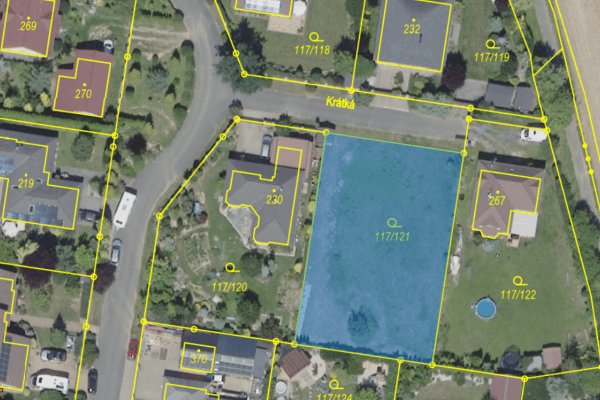 plot for sale, 1,040 m², Krátká, Křenice plot for sale, 1,040 m², Krátká, Křenice