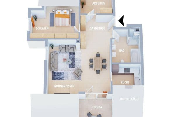 2 bedroom with open-plan kitchen flat to rent, 89 m², Lauffen am Neckar 2 bedroom with open-plan kitchen flat to rent, 89 m², Lauffen am Neckar