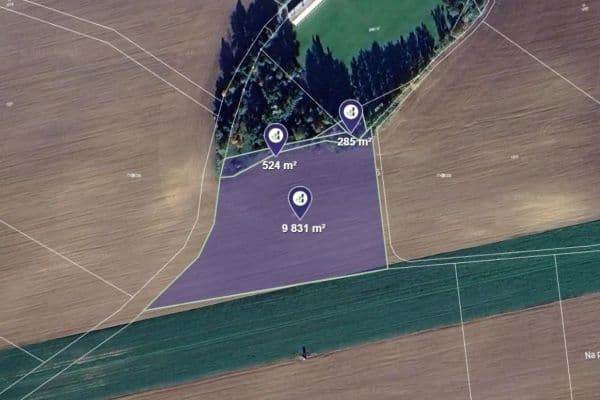 plot for sale, 3,547 m², Kvíčovice plot for sale, 3,547 m², Kvíčovice