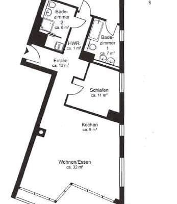 3 bedroom flat to rent, 107 m², Überseeallee 8, Hamburg, Hamburg 3 bedroom flat to rent, 107 m², Überseeallee 8, Hamburg, Hamburg