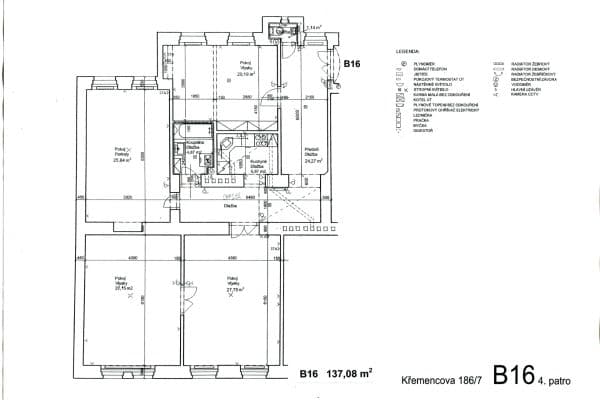 4 bedroom flat to rent, 137 m², Křemencova, Praha 4 bedroom flat to rent, 137 m², Křemencova, Praha