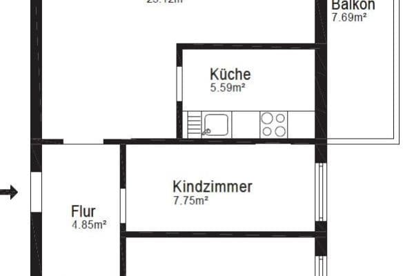 3 bedroom flat to rent, 64 m², Dresdener Straße 1D, Hanau 3 bedroom flat to rent, 64 m², Dresdener Straße 1D, Hanau