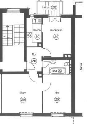 3 bedroom flat to rent, 60 m², Dörrhorststraße 19, Ludwigshafen 3 bedroom flat to rent, 60 m², Dörrhorststraße 19, Ludwigshafen