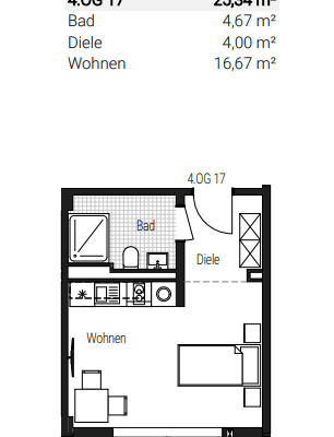 1 bedroom flat to rent, 26 m², Steinbühler Straße 4-6, Nürnberg, Bavaria 1 bedroom flat to rent, 26 m², Steinbühler Straße 4-6, Nürnberg, Bavaria