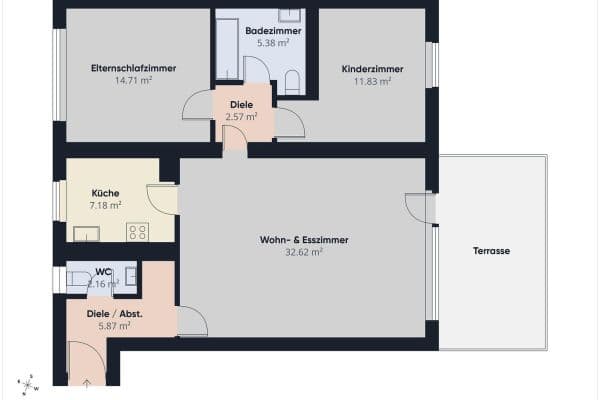 3 bedroom flat to rent, 83 m², Regensburger Straße 36, Bad Abbach 3 bedroom flat to rent, 83 m², Regensburger Straße 36, Bad Abbach