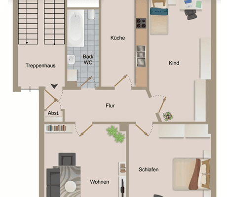 3 bedroom flat to rent, 69 m², Neustraße, Herne 3 bedroom flat to rent, 69 m², Neustraße, Herne