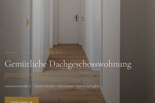 2 bedroom with open-plan kitchen flat for sale, 68 m², Ilshofen 2 bedroom with open-plan kitchen flat for sale, 68 m², Ilshofen