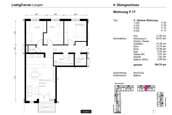 4 bedroom flat to rent, 105 m², Langen (Hessen) 4 bedroom flat to rent, 105 m², Langen (Hessen)