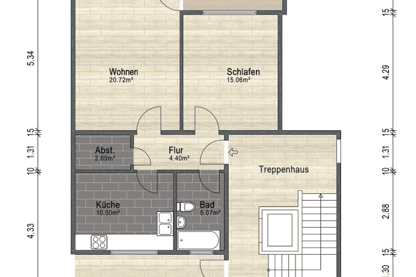 2 bedroom flat to rent, 62 m², Bremen, Bremen 2 bedroom flat to rent, 62 m², Bremen, Bremen