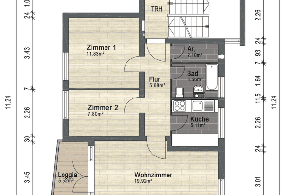 3 bedroom flat to rent, 59 m², Bremen, Bremen 3 bedroom flat to rent, 59 m², Bremen, Bremen