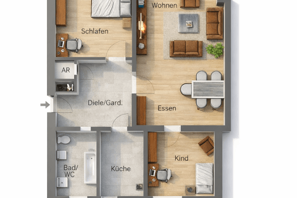 3 bedroom flat for sale, 101 m², Stegwiesenstr., 86, Obersontheim 3 bedroom flat for sale, 101 m², Stegwiesenstr., 86, Obersontheim