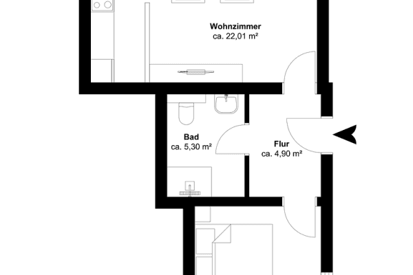 2 bedroom flat to rent, 60 m², Pivitt 2, Hagen 2 bedroom flat to rent, 60 m², Pivitt 2, Hagen
