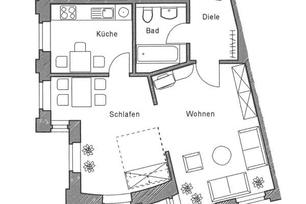 2 bedroom flat to rent, 52 m², Bahnhofstrasse 41, Andernach 2 bedroom flat to rent, 52 m², Bahnhofstrasse 41, Andernach