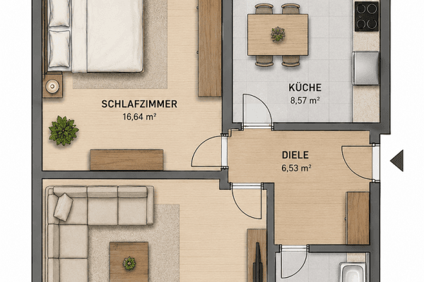 2 bedroom flat to rent, 59 m², Waldecker Str. 9, Duisburg 2 bedroom flat to rent, 59 m², Waldecker Str. 9, Duisburg