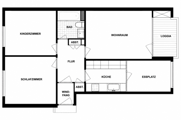 3 bedroom flat to rent, 74 m², Am Wehrbusch 7, Laatzen 3 bedroom flat to rent, 74 m², Am Wehrbusch 7, Laatzen
