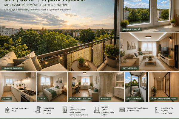 3 bedroom flat for sale, 64 m², Severní, Hradec Králové, Královéhradecký Region 3 bedroom flat for sale, 64 m², Severní, Hradec Králové, Královéhradecký Region