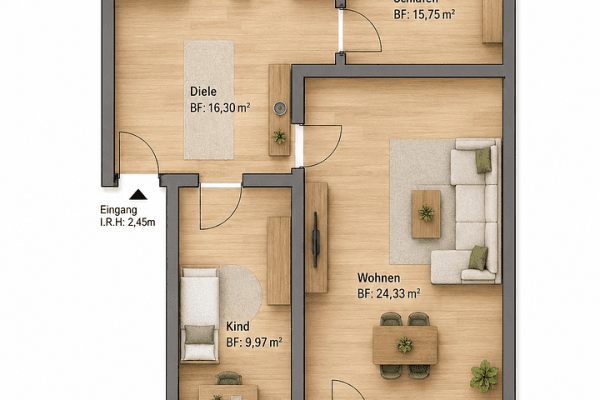 3 bedroom flat to rent, 86 m², Wiesbaden 3 bedroom flat to rent, 86 m², Wiesbaden