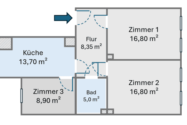 3 bedroom flat for sale, 71 m², Leipzig, Saxony 3 bedroom flat for sale, 71 m², Leipzig, Saxony
