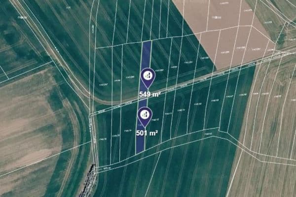 plot for sale, 1,050 m², Milonice plot for sale, 1,050 m², Milonice