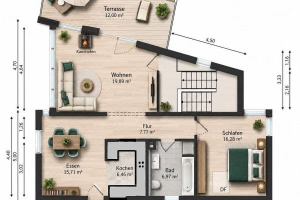 1 bedroom with open-plan kitchen flat to rent, 76 m², Weinheim 1 bedroom with open-plan kitchen flat to rent, 76 m², Weinheim