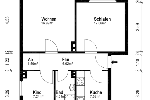 3 bedroom flat to rent, 59 m², Bremen, Bremen 3 bedroom flat to rent, 59 m², Bremen, Bremen