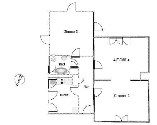 3 bedroom flat to rent, 56 m², Antoninusstraße 39, Frankfurt am Main 3 bedroom flat to rent, 56 m², Antoninusstraße 39, Frankfurt am Main