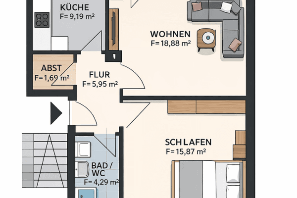2 bedroom flat to rent, 59 m², Uhlandstr. 27, Altensteig 2 bedroom flat to rent, 59 m², Uhlandstr. 27, Altensteig