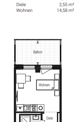 1 bedroom flat to rent, 26 m², Steinbühler Straße 4-6, Nürnberg, Bavaria 1 bedroom flat to rent, 26 m², Steinbühler Straße 4-6, Nürnberg, Bavaria