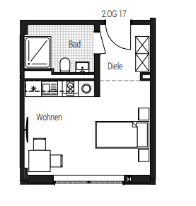 1 bedroom flat to rent, 26 m², Steinbühler Straße 4-6, Nürnberg, Bavaria 1 bedroom flat to rent, 26 m², Steinbühler Straße 4-6, Nürnberg, Bavaria