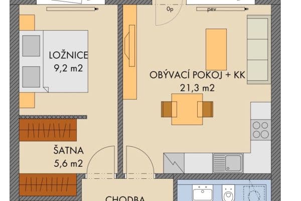 1 bedroom with open-plan kitchen flat for sale, 52 m², Hugo Haase, Praha 1 bedroom with open-plan kitchen flat for sale, 52 m², Hugo Haase, Praha