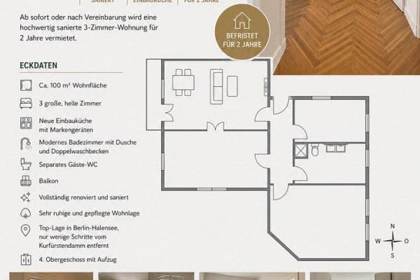 3 bedroom flat to rent, 98 m², Berlin, Berlin 3 bedroom flat to rent, 98 m², Berlin, Berlin