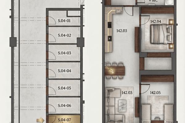 2 bedroom with open-plan kitchen flat for sale, 73 m², Kolbenova, Praha 2 bedroom with open-plan kitchen flat for sale, 73 m², Kolbenova, Praha