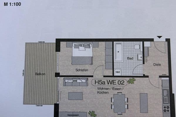 1 bedroom with open-plan kitchen flat for sale, 66 m², Ulm 1 bedroom with open-plan kitchen flat for sale, 66 m², Ulm