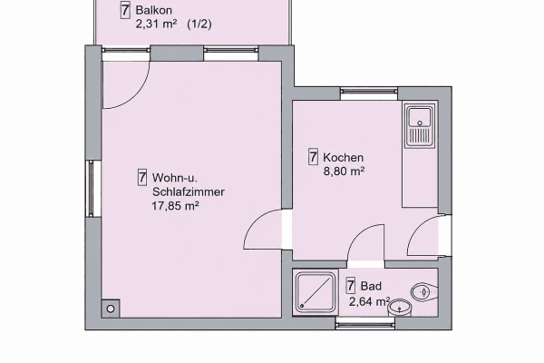 1 bedroom flat to rent, 32 m², Kernerstraße 62, Heilbronn, Baden-Württemberg 1 bedroom flat to rent, 32 m², Kernerstraße 62, Heilbronn, Baden-Württemberg