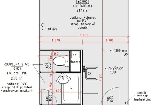 Studio flat to rent, 33 m², Na Kopci, Jihlava Studio flat to rent, 33 m², Na Kopci, Jihlava
