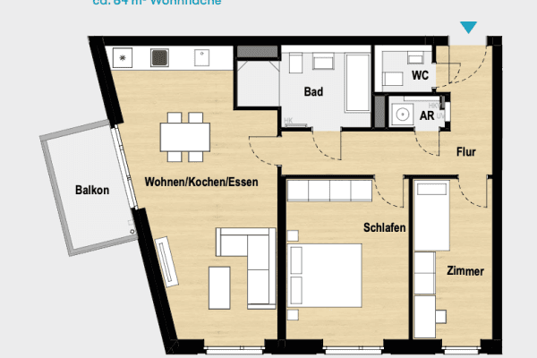 3 bedroom flat to rent, 84 m², Billhorner Kanalstraße 56, Hamburg, Hamburg 3 bedroom flat to rent, 84 m², Billhorner Kanalstraße 56, Hamburg, Hamburg