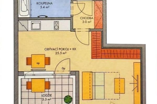 1 bedroom with open-plan kitchen flat for sale, 40 m², Gollové, Praha 1 bedroom with open-plan kitchen flat for sale, 40 m², Gollové, Praha