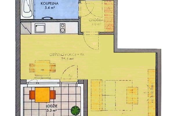 1 bedroom with open-plan kitchen flat for sale, 40 m², Gollové, Praha 1 bedroom with open-plan kitchen flat for sale, 40 m², Gollové, Praha