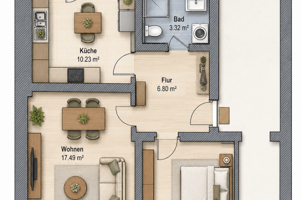 2 bedroom flat to rent, 61 m², Damaschkestraße 6, Erfurt 2 bedroom flat to rent, 61 m², Damaschkestraße 6, Erfurt