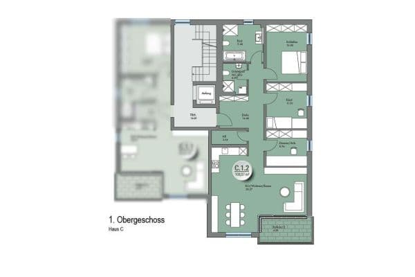 4 bedroom flat to rent, 109 m², Schmerlenstraße 5, Kolbermoor, Bavaria 4 bedroom flat to rent, 109 m², Schmerlenstraße 5, Kolbermoor, Bavaria