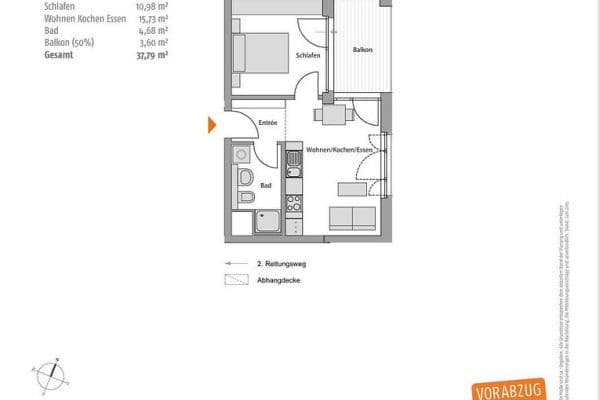 2 bedroom flat for sale, 38 m², Regattastr. 35, Berlin, Berlin 2 bedroom flat for sale, 38 m², Regattastr. 35, Berlin, Berlin