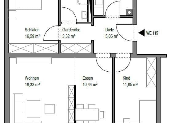 3 bedroom flat to rent, 82 m², Konrad-Adenauer-Str. 9, Fürstenfeldbruck, Bavaria 3 bedroom flat to rent, 82 m², Konrad-Adenauer-Str. 9, Fürstenfeldbruck, Bavaria