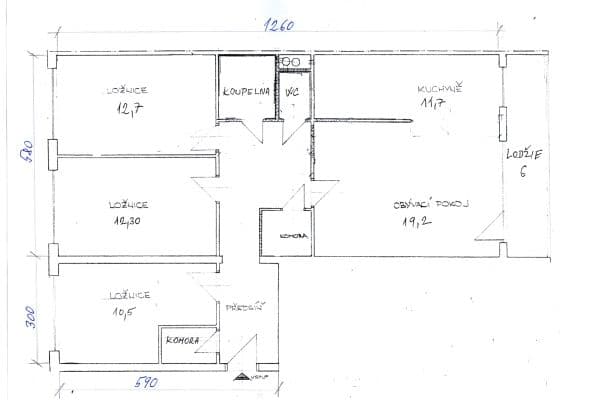 3 bedroom with open-plan kitchen flat for sale, 91 m², Bochovská, Praha 3 bedroom with open-plan kitchen flat for sale, 91 m², Bochovská, Praha