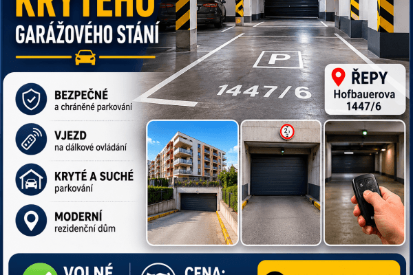 garage to rent, 10 m², Hofbauerova, Praha garage to rent, 10 m², Hofbauerova, Praha