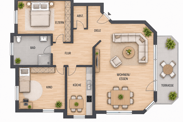 3 bedroom flat to rent, 88 m², Puderbach 3 bedroom flat to rent, 88 m², Puderbach