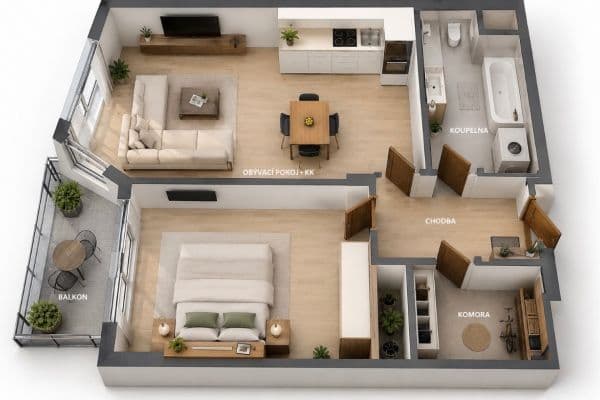1 bedroom with open-plan kitchen flat to rent, 60 m², Praha 1 bedroom with open-plan kitchen flat to rent, 60 m², Praha