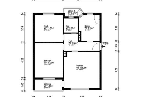 3 bedroom flat to rent, 67 m², Bremerhaven, Bremen 3 bedroom flat to rent, 67 m², Bremerhaven, Bremen