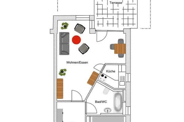 1 bedroom with open-plan kitchen flat for sale, 57 m², Ulm 1 bedroom with open-plan kitchen flat for sale, 57 m², Ulm