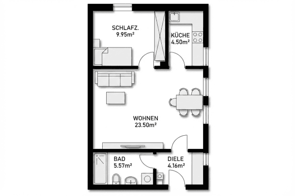 2 bedroom flat to rent, 47 m², Forchheim - Kersbach 2 bedroom flat to rent, 47 m², Forchheim - Kersbach