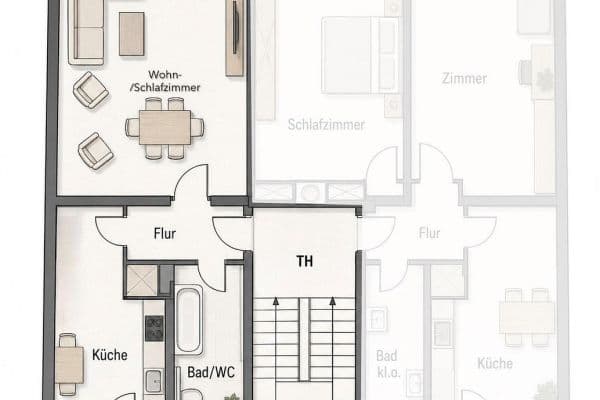 Studio flat to rent, 43 m², Augartenstraße 44, Mannheim, Baden-Württemberg Studio flat to rent, 43 m², Augartenstraße 44, Mannheim, Baden-Württemberg
